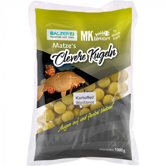 Balzer MK Boilies Clevere Kugel, 16 und 20mm gemischt, 1kg, verschiedene Varianten