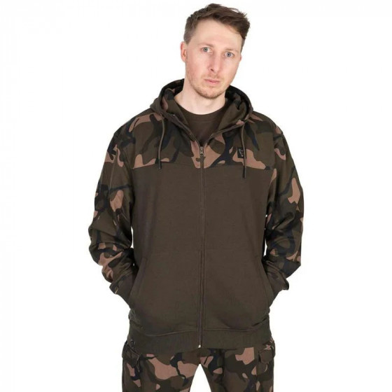 Fox LW Khaki / Camo Split Zip Hoody