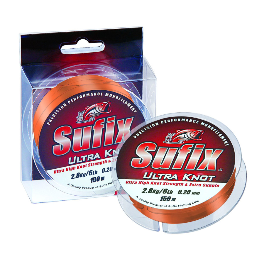 Sufix Nylon Ultra Knot, 150m, yellow orange