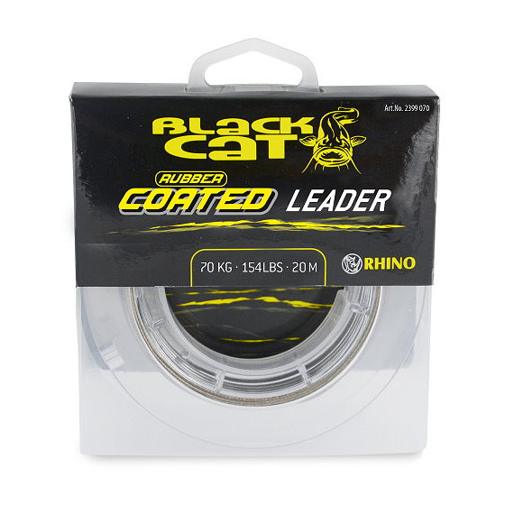 Black Cat Rubber Coated Leader, 20m