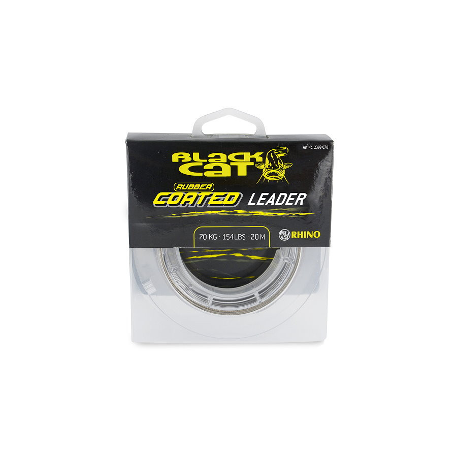 Black Cat Rubber Coated Leader, 20m